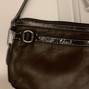 Brown coach wristlet